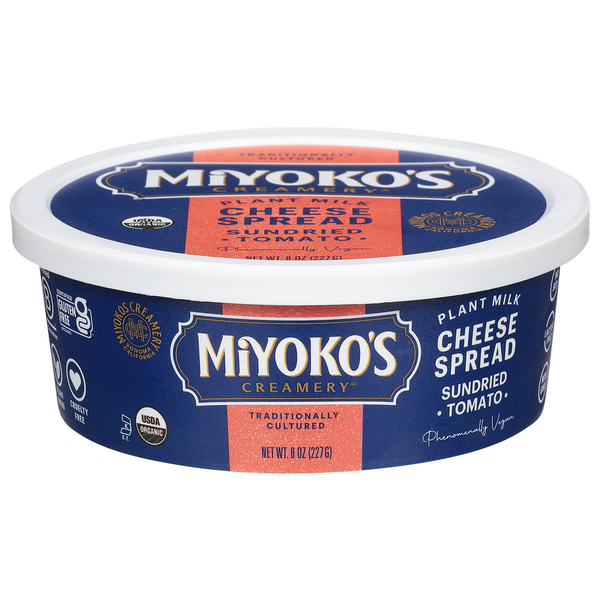 Other Creams & Cheeses Miyoko's Creamery Sundried Tomato Plant Milk Cheese Spread hero