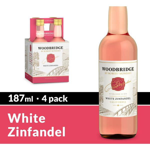 White Wines Woodbridge White Zinfandel Wine Mini Plastic Bottles hero