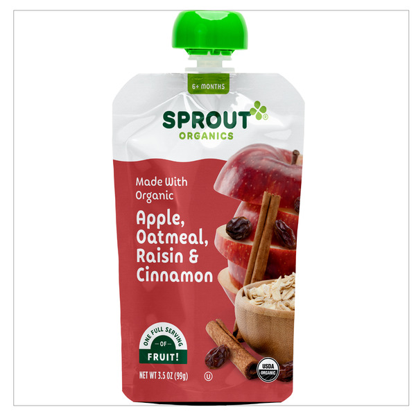 Baby Food & Formula Sprout Organics Apple, Oatmeal, Raisin & Cinnamon, 6+ Months hero