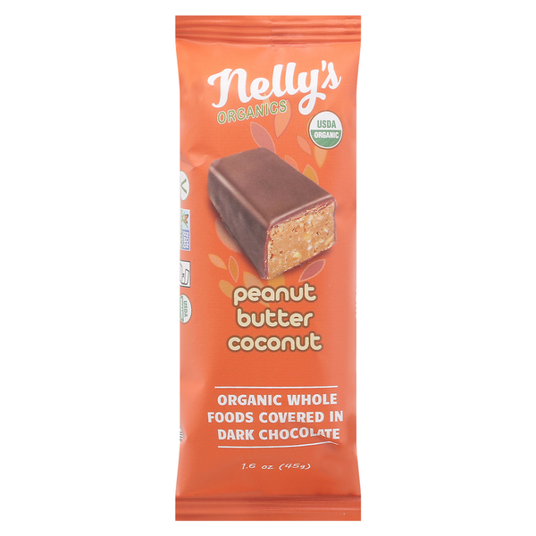 Refrigerated Pudding & Desserts Nelly's Organics Bars, Peanut Butter Coconut hero