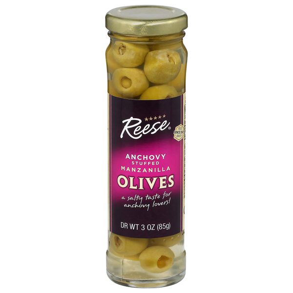 Pickled Goods & Olives Reese's Olives, Manzanilla, Anchovy, Stuffed hero