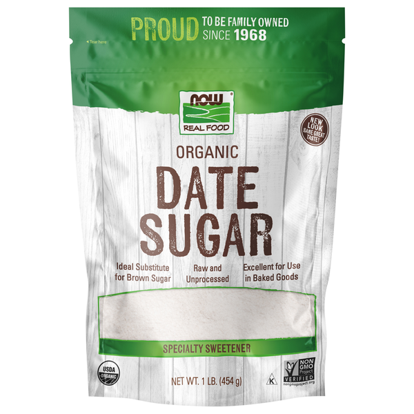 Baking Supplies & Decor NOW Date Sugar, Organic hero