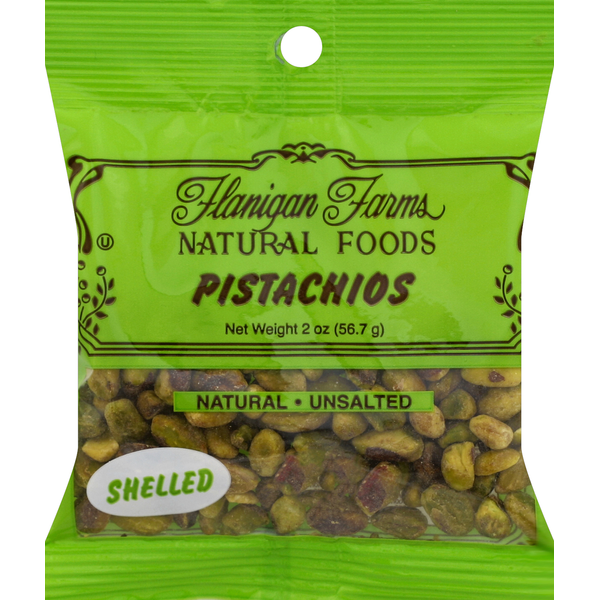 Nuts, Seeds & Dried Fruit Flanigan Farms Pistachios, Unsalted, Shelled hero