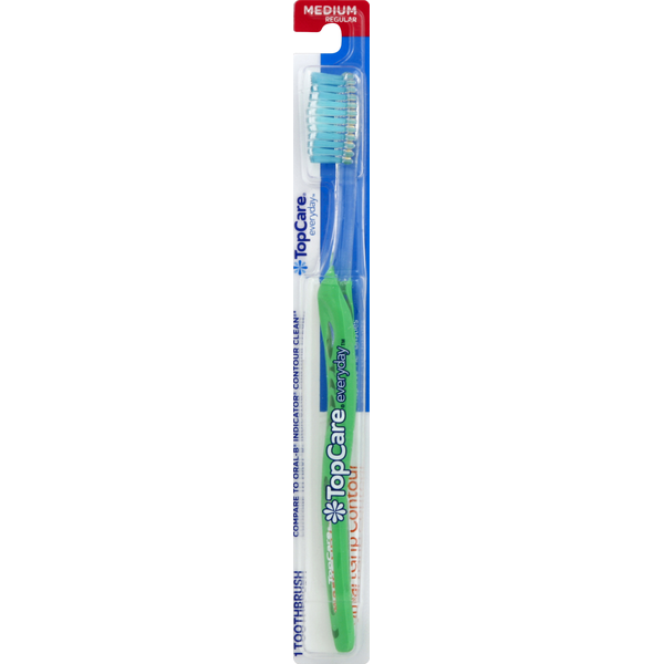 Oral Hygiene TopCare Toothbrush, SmartGrip Contour, Medium, Regular hero