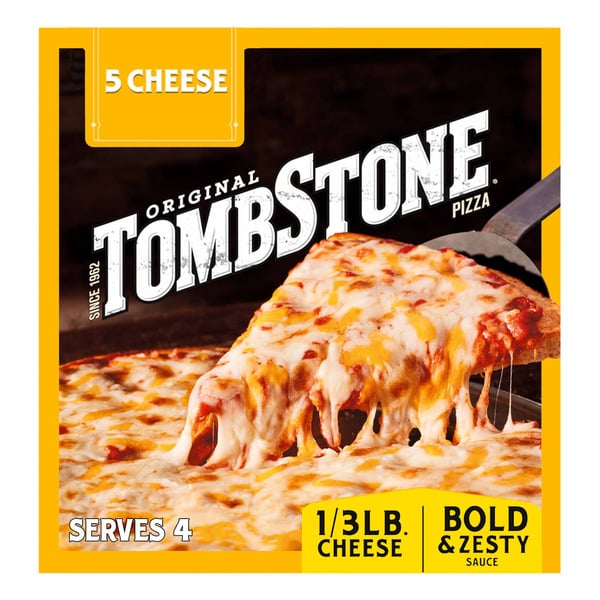 Frozen Pizza Tombstone Original Five Cheese hero