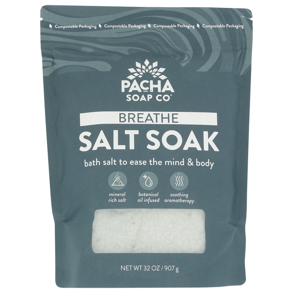 Pacha Soap Co. Salt Soak, Breathe, 32 Oz Bag, hero