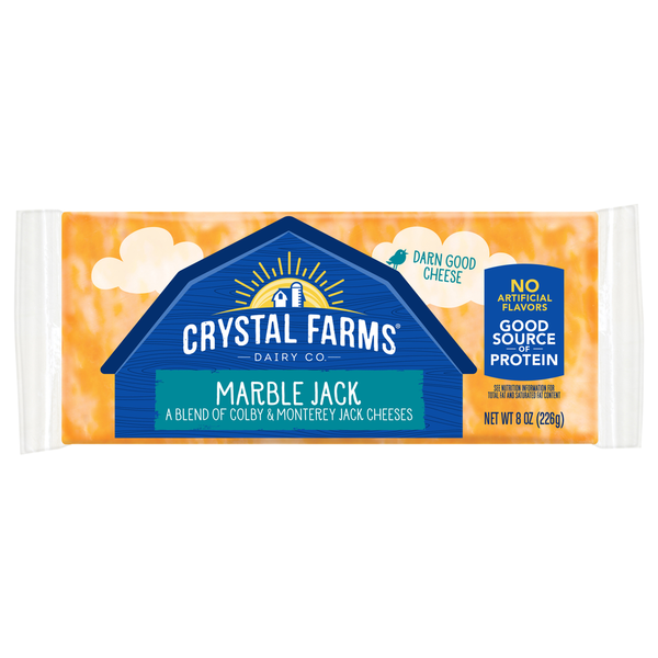 Specialty Cheeses Crystal Farms Marble Jack Cheese hero