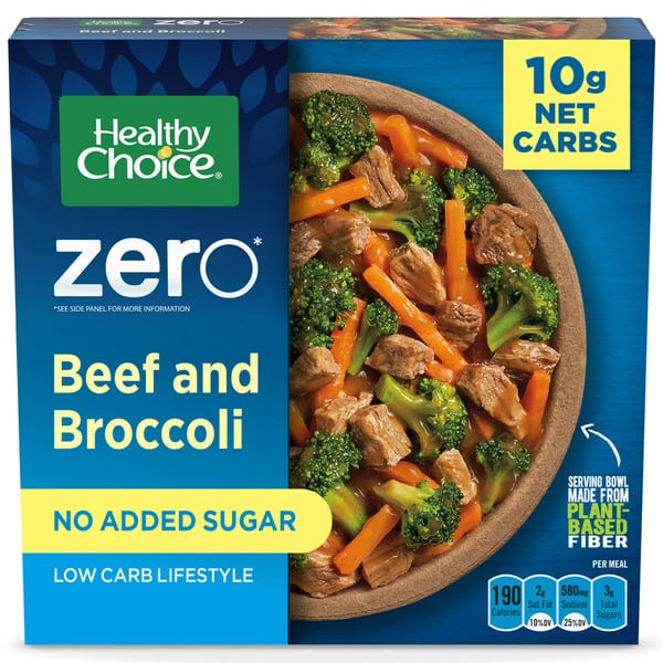 Frozen Meals Healthy Choice Zero Low Carb Beef and Broccoli Bowl Frozen Meal hero