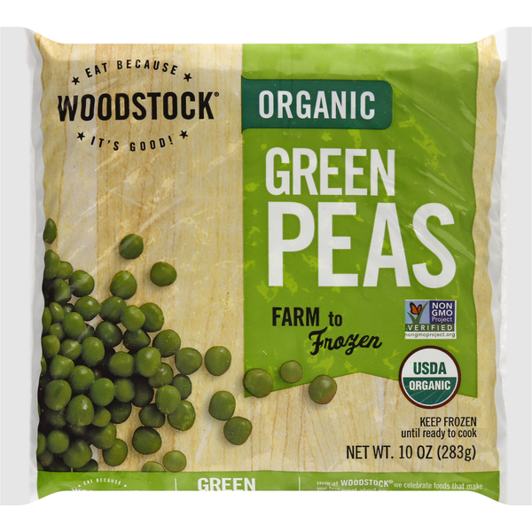 Frozen Produce WOODSTOCK Organic Green Peas hero