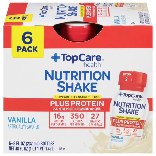 Protein & Meal Replacements TopCare Nutrition Shake, Vanilla, 6 Pack hero