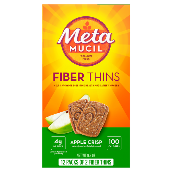 Digestion Metamucil Apple Crisp Fiber Thins, Fiber Supplement hero