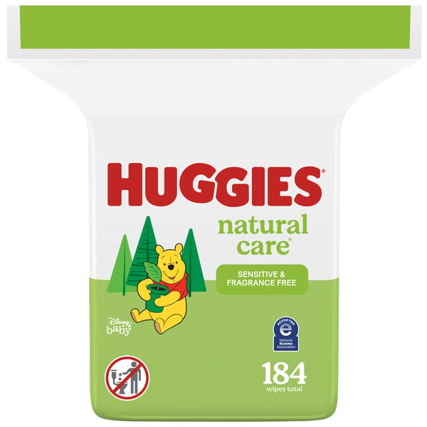 Baby Bath & Body Care Huggies Natural Care Sensitive Unscented Baby Wipes hero