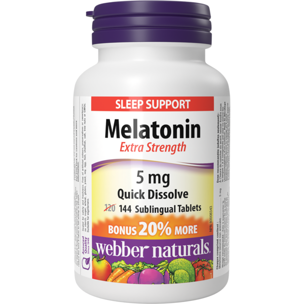 Natural Value Webber Naturals Melatonin Extra Strength Quick Dissolve 5 Mg hero