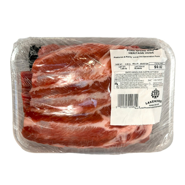 Packaged Meat Pastures A Plenty Pork Spare Ribs hero