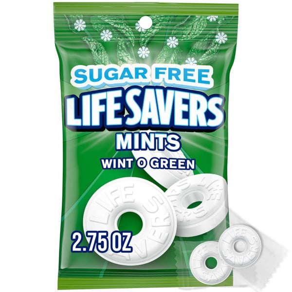 Gum & Mints Life Savers Wint O Green Sugar Free Breath Mints Hard Candy hero