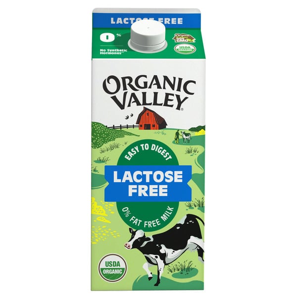 Milk Organic Valley Fat Free Lactose Free Milk hero