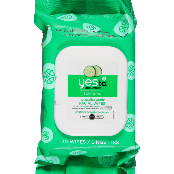 Facial Care Yes To Cucumbers Soothing Facial Wipes hero