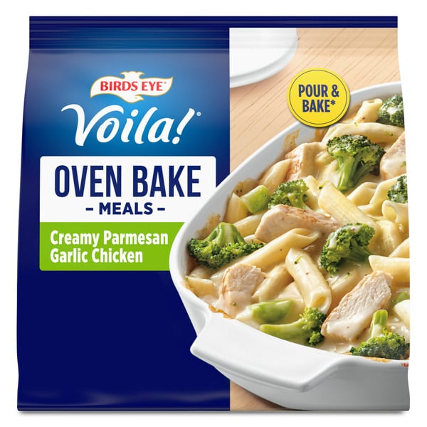 Frozen Meals Birds Eye Voila! Oven Bake Meals Creamy Parmesan Garlic Chicken Frozen Meal hero