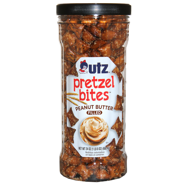 Chips & Pretzels Utz Peanut Butter Filled Pretzel Bites Barrel hero