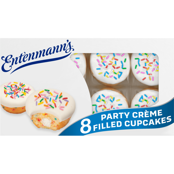 Cookies & Cakes Entenmann's Baker's Delights, 8 count, Party Creme Filled Cupcakes hero