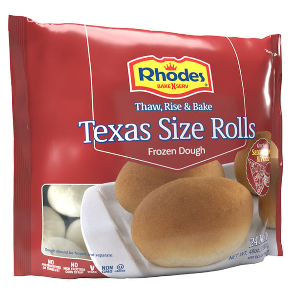 Buns & Rolls Rhodes Bake-N-Serv Texas Size Rolls hero