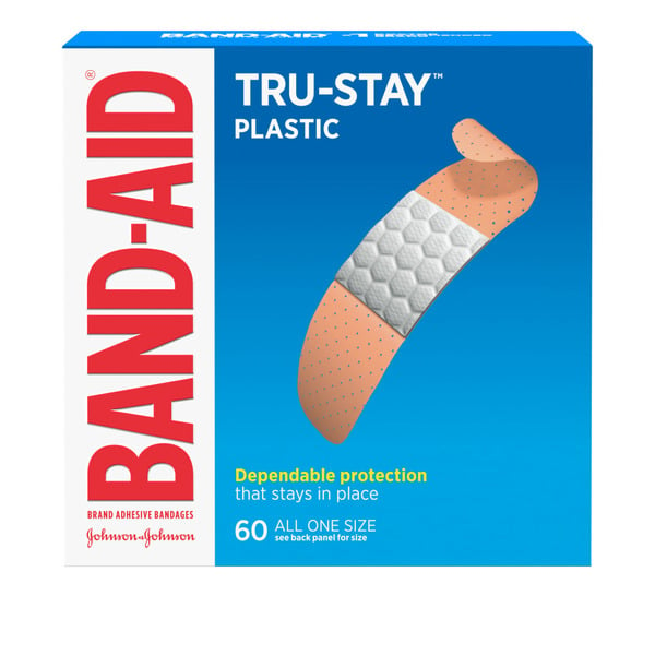 First Aid BAND-AID Tru-Stay Plastic Adhesive Bandages, All One Size hero