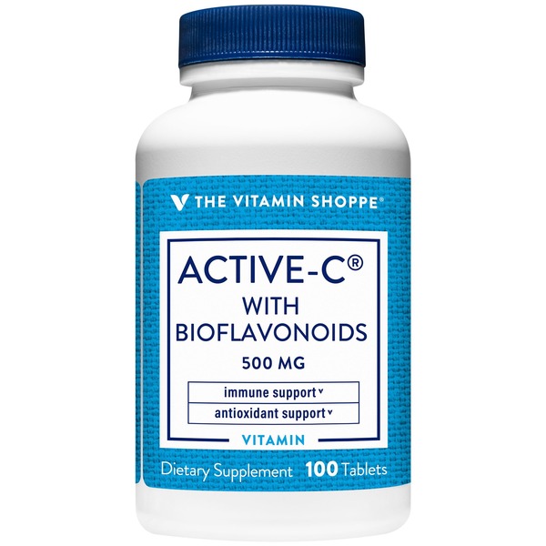 Vitamin C The Vitamin Shoppe Active-C with Bioflavonoids - 500 MG (100 Tablets) hero