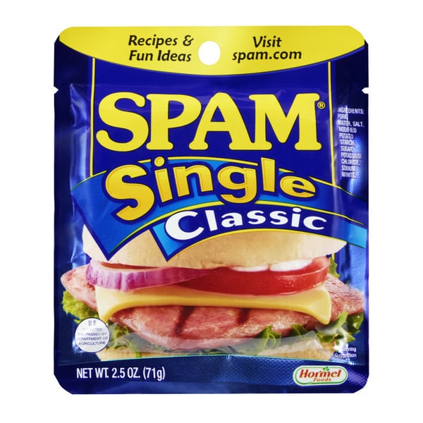 Canned Meat & Seafood SPAM Single Classic hero