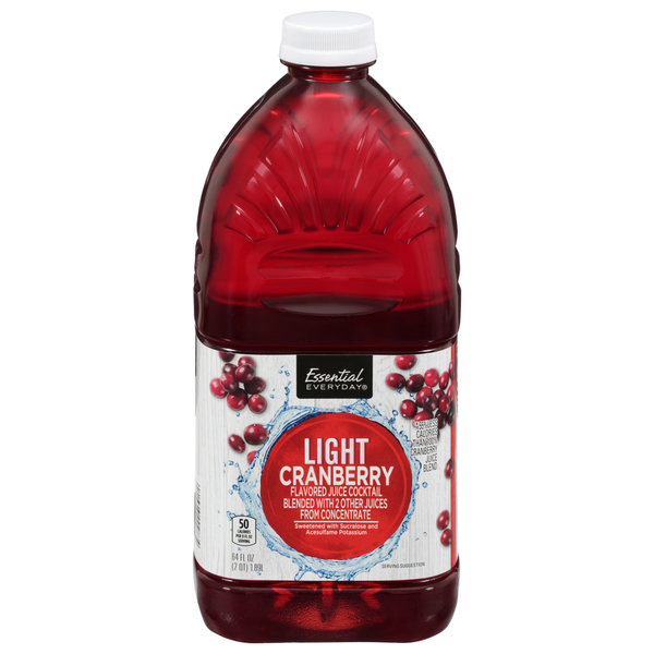 Juice & Nectars Essential Everyday Juice Cocktail, Light, Cranberry Flavored hero