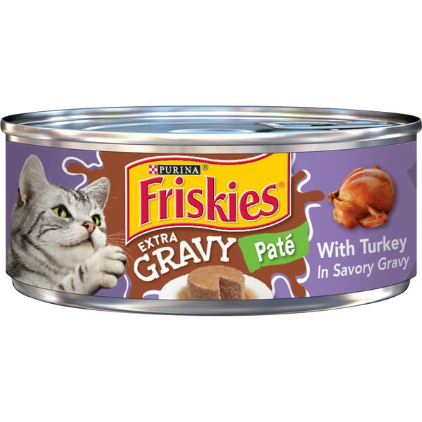 Cat Food & Care Purina Friskies Gravy Pate Wet Cat Food, Extra Gravy Pate With Turkey in Savory Gravy hero