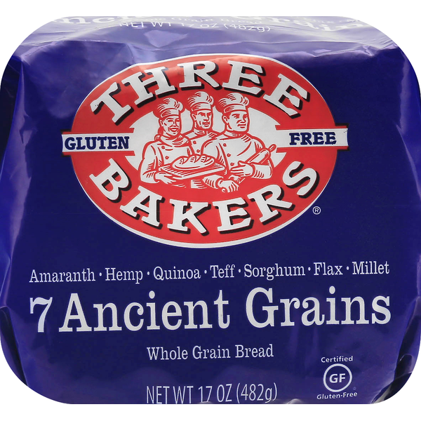 Bread Three Bakers Bread, Gluten Free, Whole Grain, 7 Ancient Grains hero