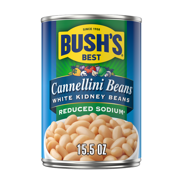 Canned Meals & Beans Bush's Best Reduced Sodium Cannellini Beans hero