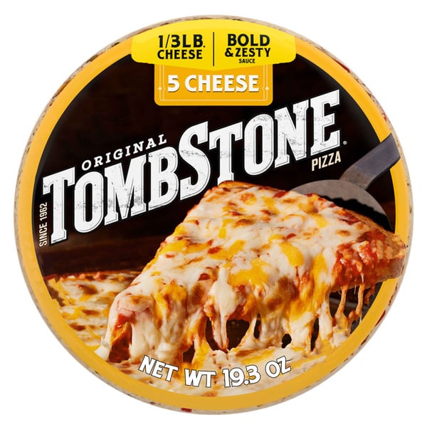 Frozen Pizza Tombstone Original Five Cheese hero