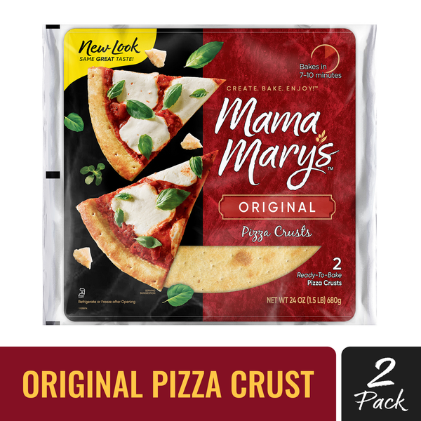 Marinades & Meat Preparation Mama Mary's Original Pizza Crust, 24 OZ, 2 Pack hero