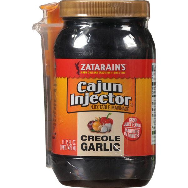 Marinades & Meat Preparation Zatarain's® Cajun Injectors® Creole Garlic Injectable Marinade with Injector hero