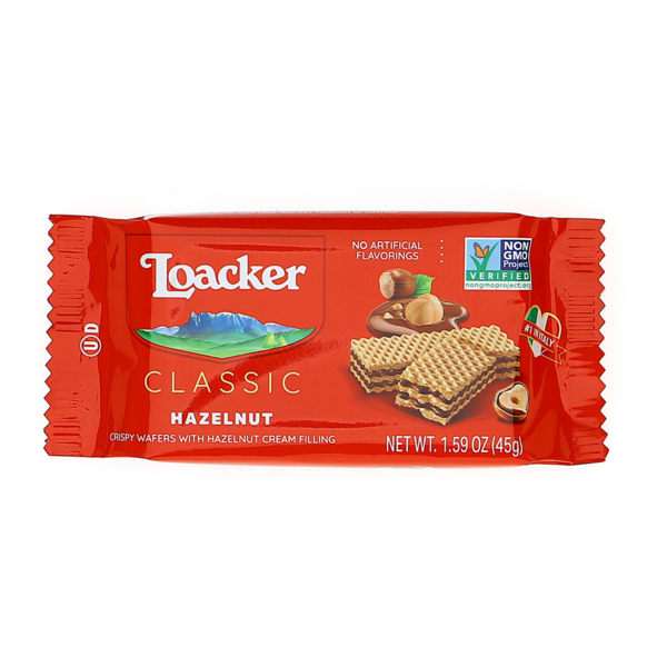 Crackers Loacker Classic Hazelnut, NON-GMO Crème-filled Wafer Snack hero