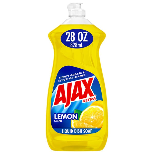 Dish Detergents Ajax Super Degreaser Liquid Dish Soap, Lemon hero