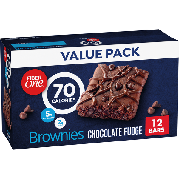 Breakfast Bars & Pastries Fiber One 70 Calorie Chocolate Fudge Brownies Value Pack hero