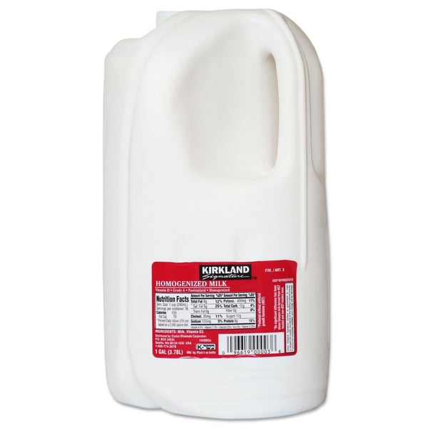 Milk Kirkland Signature Homogenized Milk, 1 gal hero