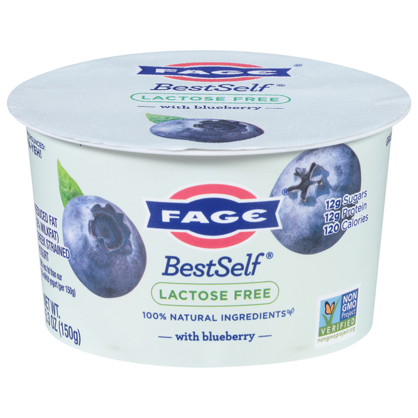 FAGE Yogurt, Blueberry, Reduced Fat, Lactose Free, 2% Milkfat, Greek Strained hero