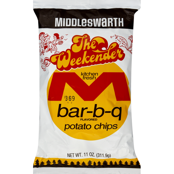 Chips & Pretzels Middleswarth Potato Chips, The Weekender, Bar-B-Q Flavored hero