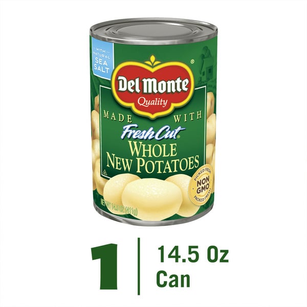 Canned & Jarred Vegetables Del Monte FRESH CUT Whole New Canned Potatoes, Canned Vegetables hero