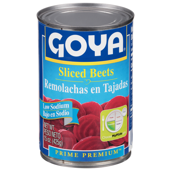 Canned/Jarred Vegetables Goya Sliced Beets, Low Sodium hero