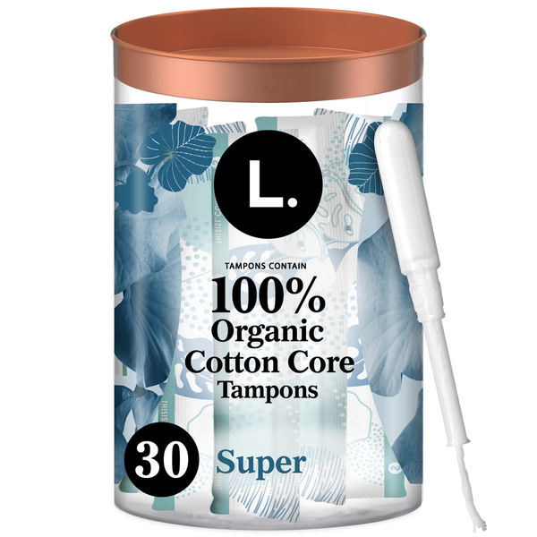 Feminine Care L. Organic Cotton Tampons Regular Absorbency, BPA-free Plastic Applicator hero