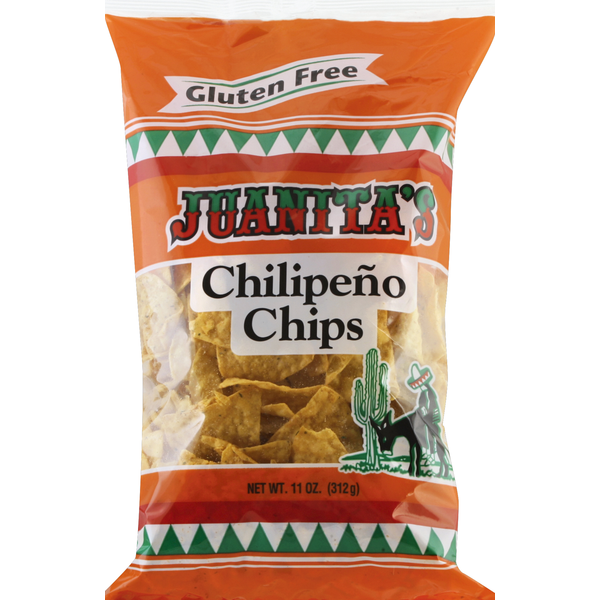 Chips & Pretzels Juanita's Foods Chilipeno Chips hero