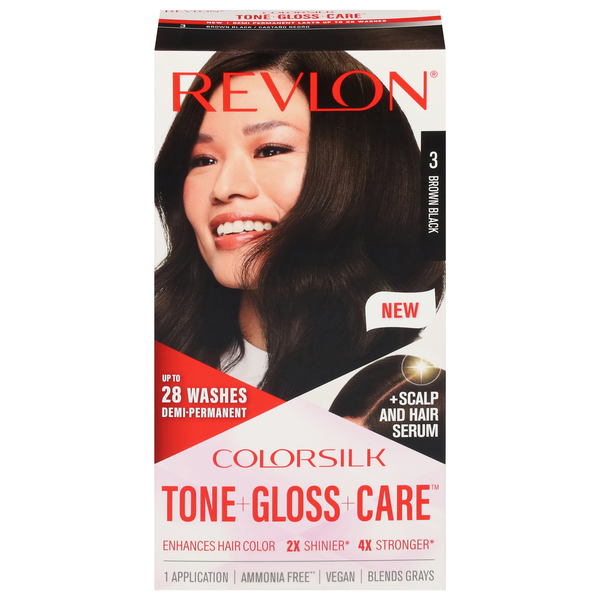 Revlon Hair Color, Demi-Permanent, Brown Black 3 hero