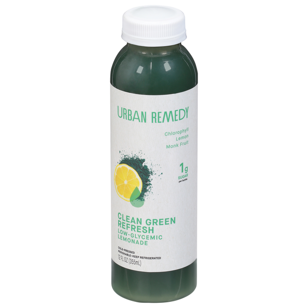 Juice & Nectars Urban Remedy Lemonade, Clean Green Refresh, Low-Glycemic hero