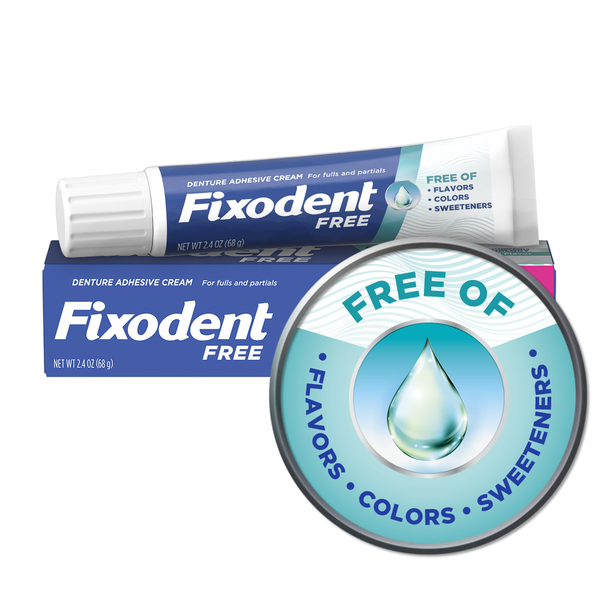 Oral Hygiene Fixodent Complete Free Denture Adhesive Cream hero