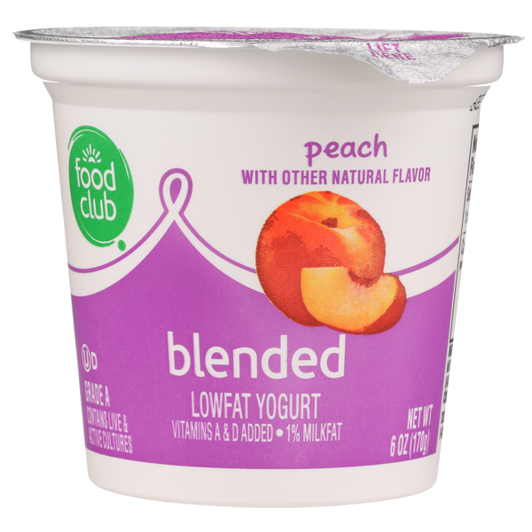 Yogurt Food Club Peach Blended Lowfat Yogurt hero