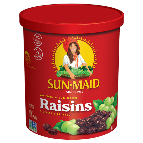 Nuts, Seeds & Dried Fruit Sun-Maid California Sun-Dried Raisins - Resealable Canister hero